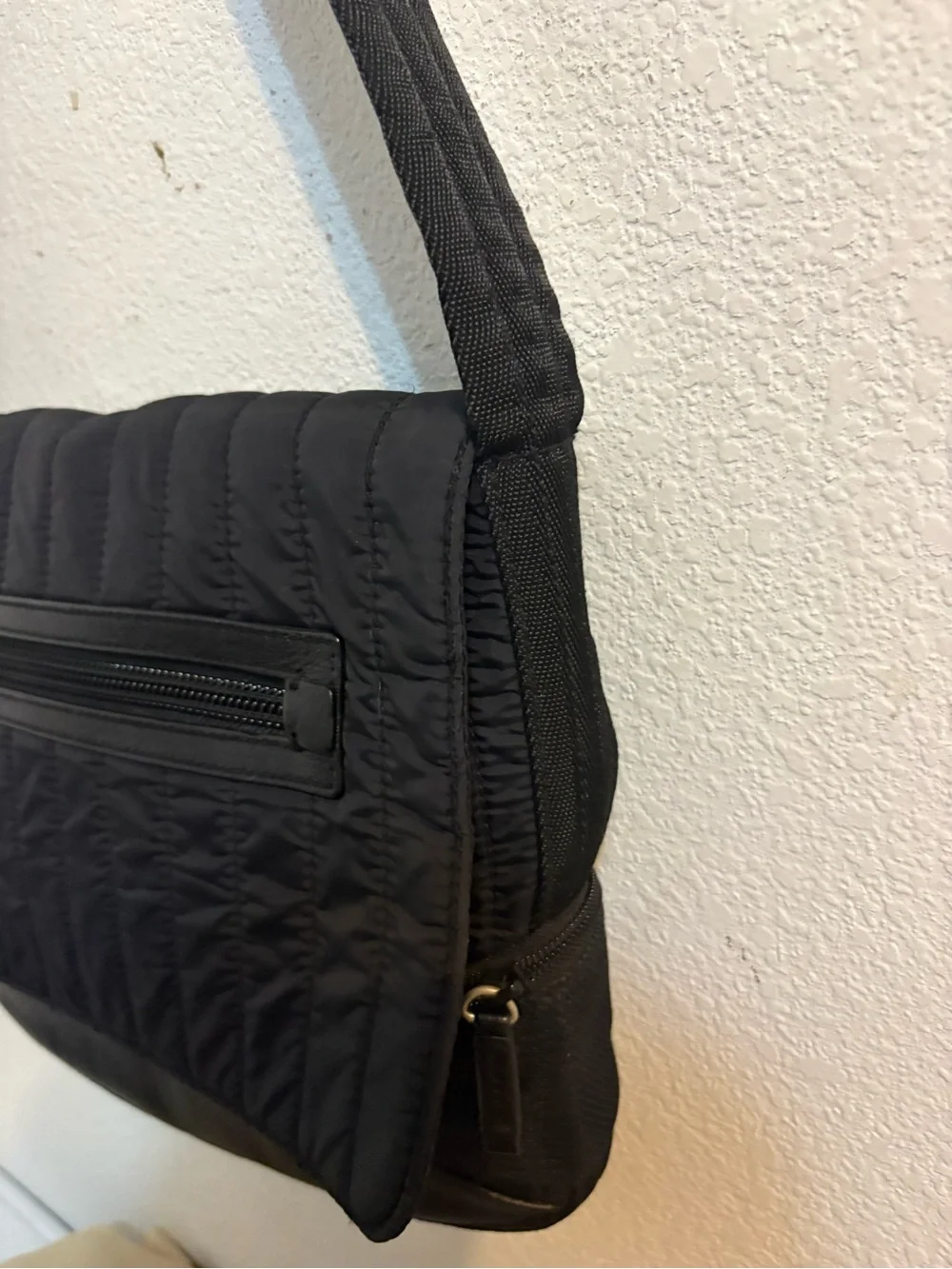 Ralph Lauren Black Quilted Crossbody Messenger Bag - Men
